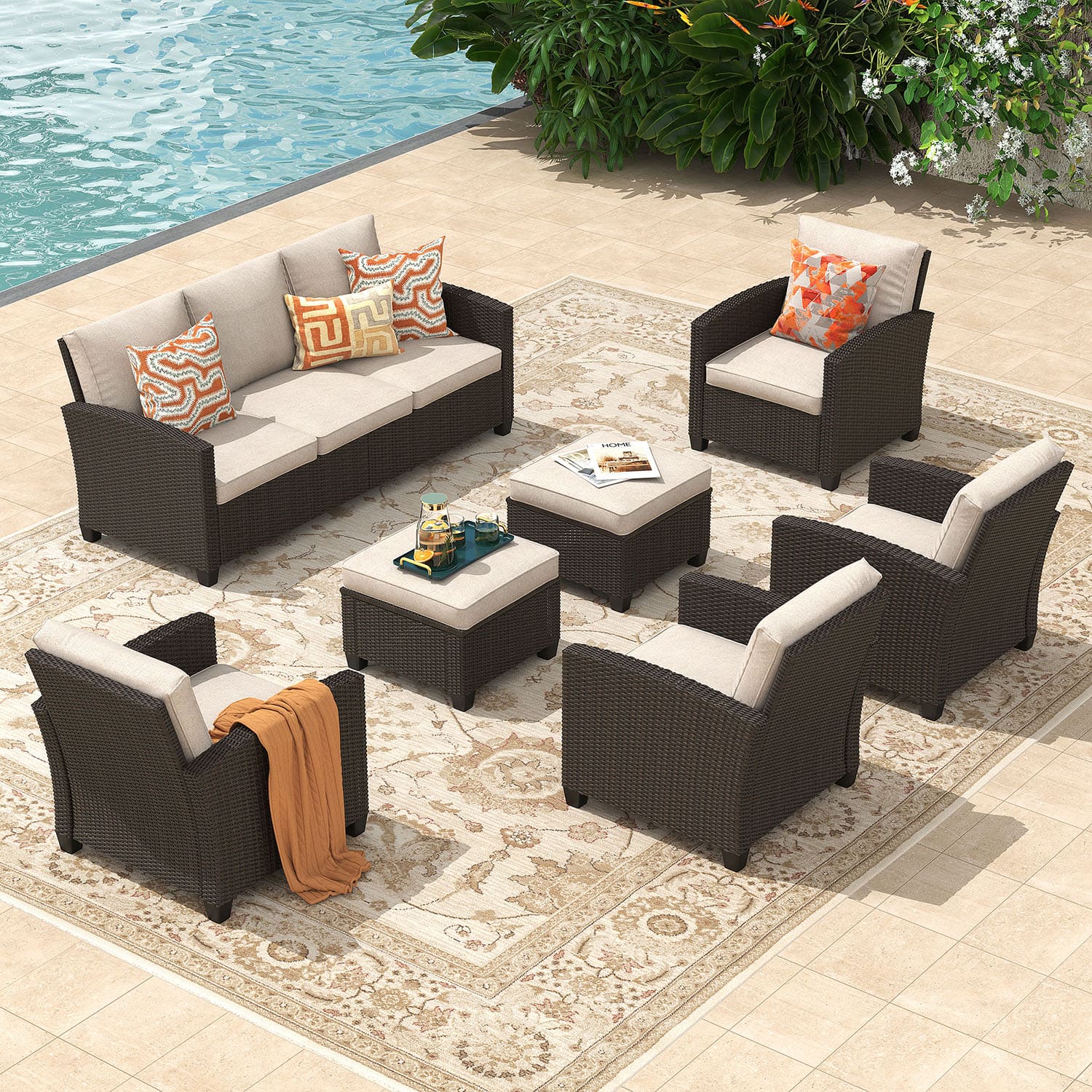 Patio furniture sets clearance wicker outdoor sofas on sale loveseats cushions sale