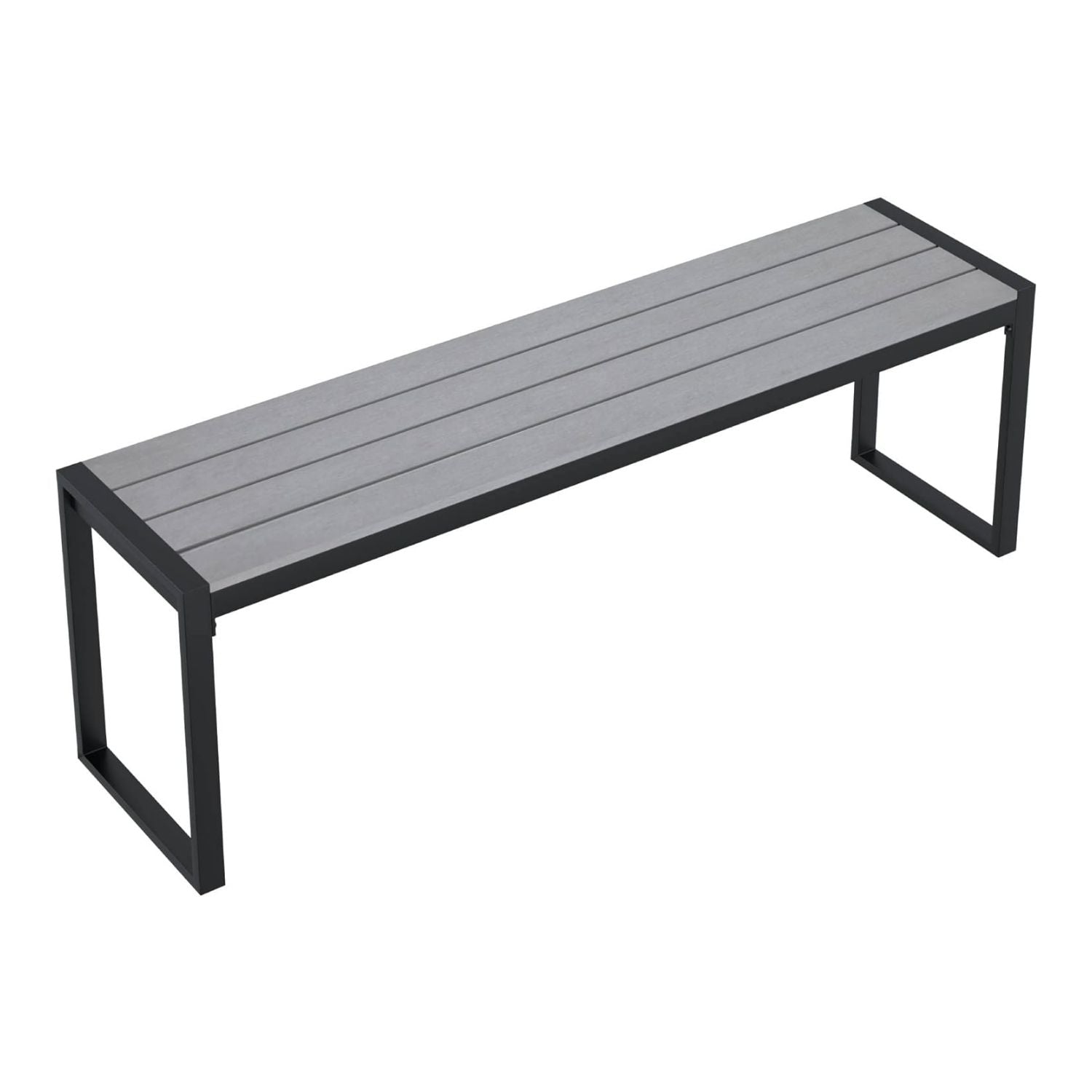 Backless metal garden bench hot sale