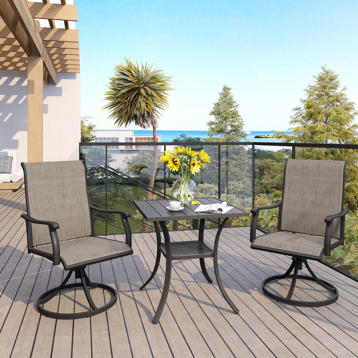 Small metal patio discount chairs