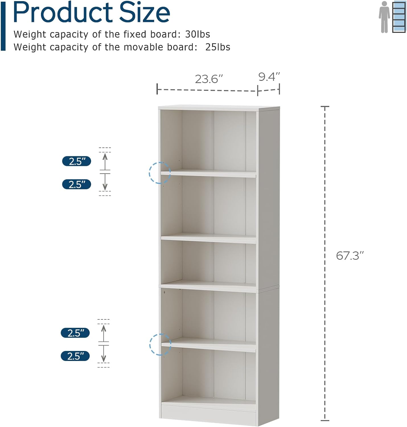 Billy bookcase shelf deals height